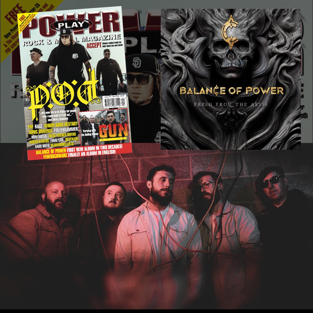 🔥 Coming in HOT! The new issue of Powerplay Magazine is out now, featuring Balance Of Power and Edit The Tide! 👌 @BalanceOfPowerA @EditTheTideBand @Powerplaymag #StampedePRMusic #StampedePress #Rockbands #MusicPR #MusicMarketing #POD #metal