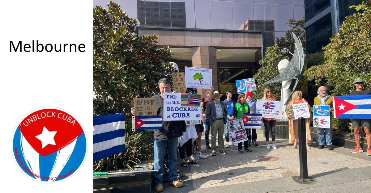 En esta jornada dominical, se siguen construyendo #PuentesDeAmor.

Australia, Canadá, Miami y Bolivia se suman a esta iniciativa para exigir el fin del bloqueo del Gobierno de EEUU contra #Cuba🇨🇺.

#MejorSinBloqueo