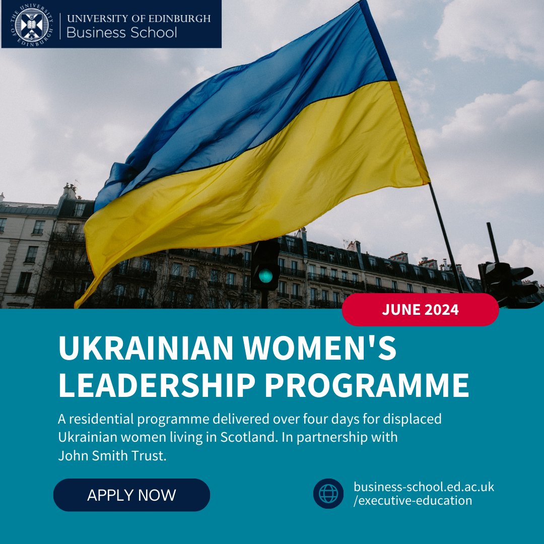 We're proud to deliver this programme in partnership with @JohnSmithTrust, backed by @scotgov. Developed for displaced Ukrainian women in Scotland, this four-day residential programme covers strategy, leadership, communications, and conflict resolution. bit.ly/3TKEm5a