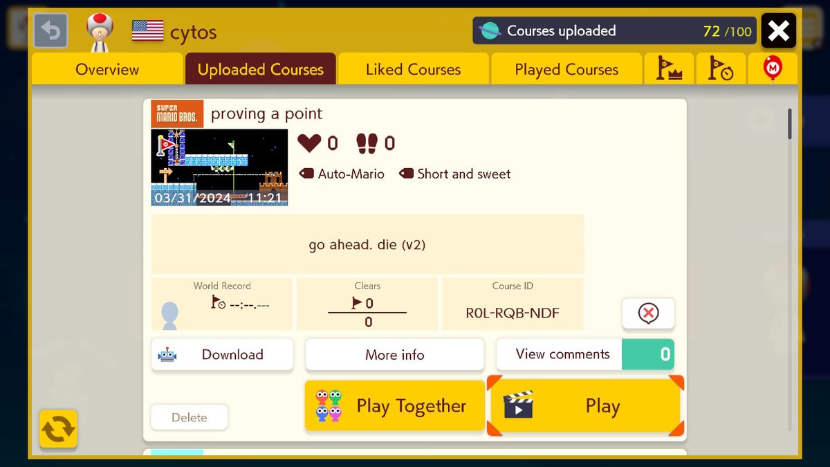 cytos01's tweet photo. #SuperMarioMaker2 #NintendoSwitch https://t.co/K4q0jp1noW