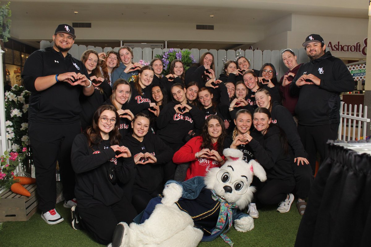 Happy Easter from us at Minot State Softball🩷🐰🐣💛 #BuildTheDam #bALLin