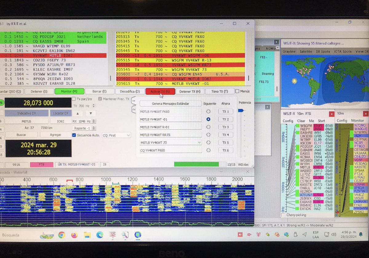 ramongiron's tweet photo. Ft8 mode #hamradio #YV4KWT 😊 https://t.co/rqPAnQ5TX2