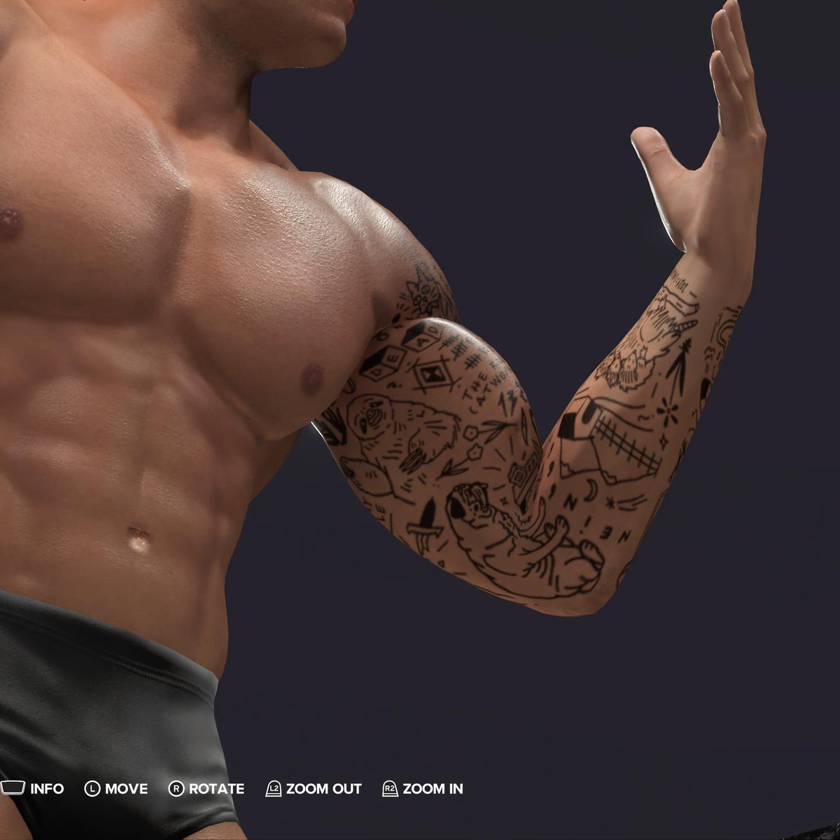 SmackdownTattoo's tweet photo. If you're looking to cover your CAWs arms with a lot of small tattoos of a particular style, look up tattoo flash sheets. With a flash sheet and the help of the R3 wrap mapping, you can put on a lot of tattoos fast and at low images cost.

#Cawcommunity #WWE2k24 #WWE2k #WWEGames https://t.co/GhNYbgD6bG