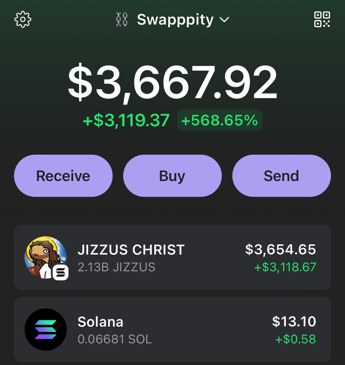 Swapppity's tweet photo. @NicoD1209 @3orovik @jizzussolana $JIZZUS #SOLANA https://t.co/J4yxn7r69D