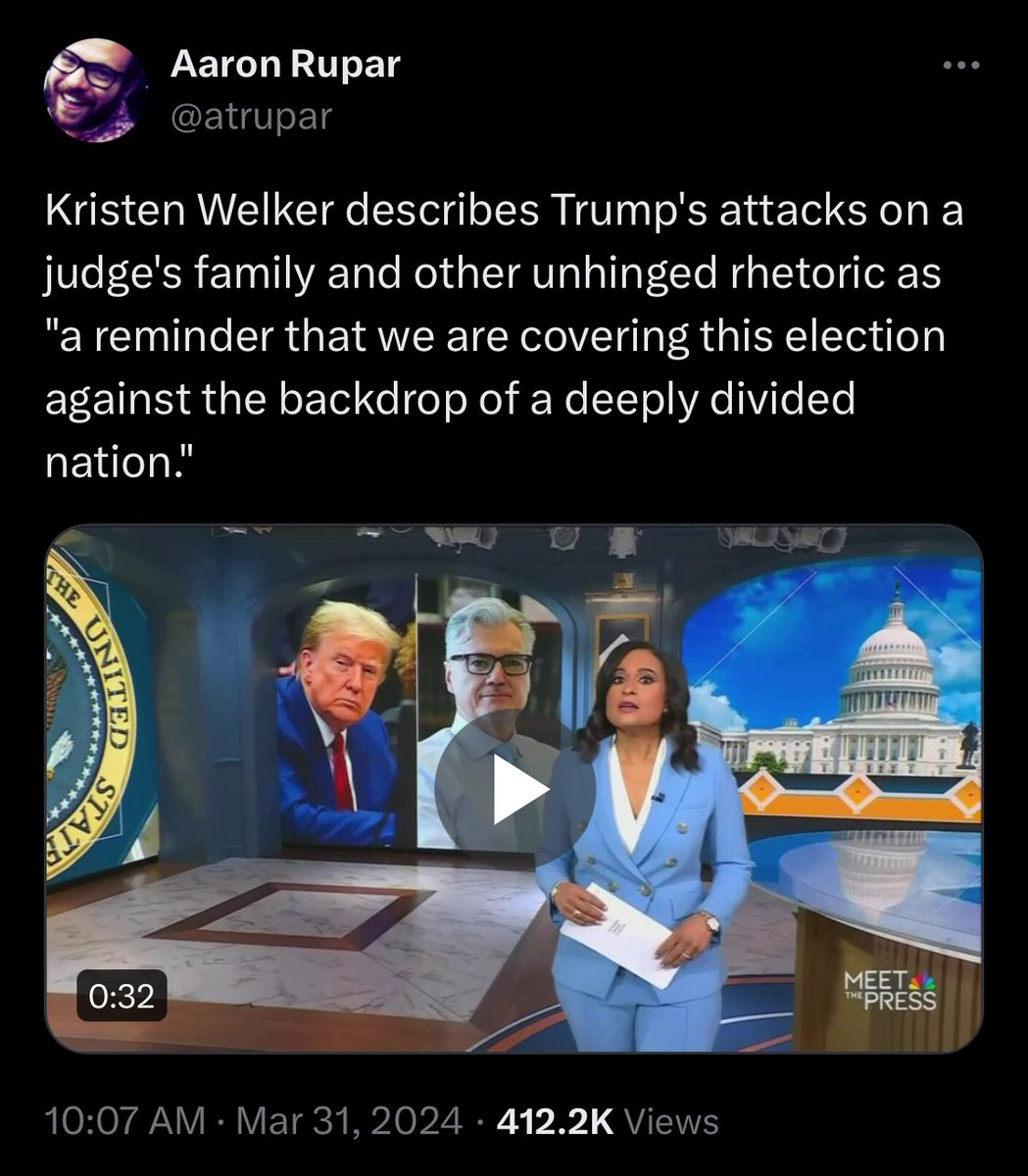 KeithOlbermann's tweet photo. Once again @kwelkernbc's nauseating toadyism towards fascism serves as a reminder that even a self-defenestration the likes of the hiring of Ronna McDaniel can't even obscure for ONE WEEK that @nbcnews is covering this election without any perception of the danger Trump represents to this country - and to every NBC employee personally