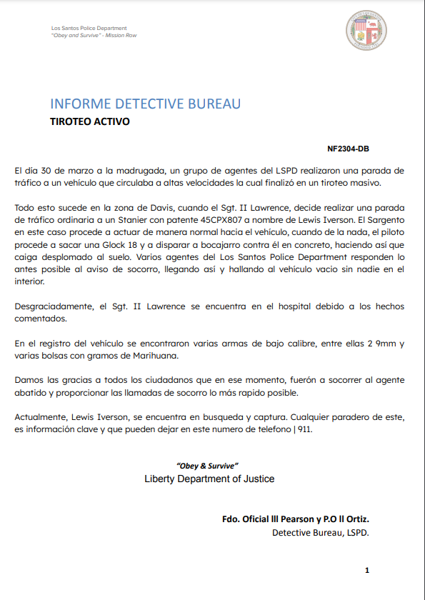 Noticias de Ultima Hora.

#SAPD #LSPD #LSSD