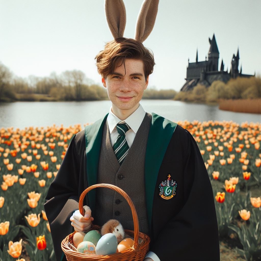 Happy Easter from Sebastian! 🐰🐣💚

Apps used: BingAI, InsightFaceSwap, Facetune, FaceApp

#MyEdit #AIGenerated #SebastianSallow #HogwartsLegacy