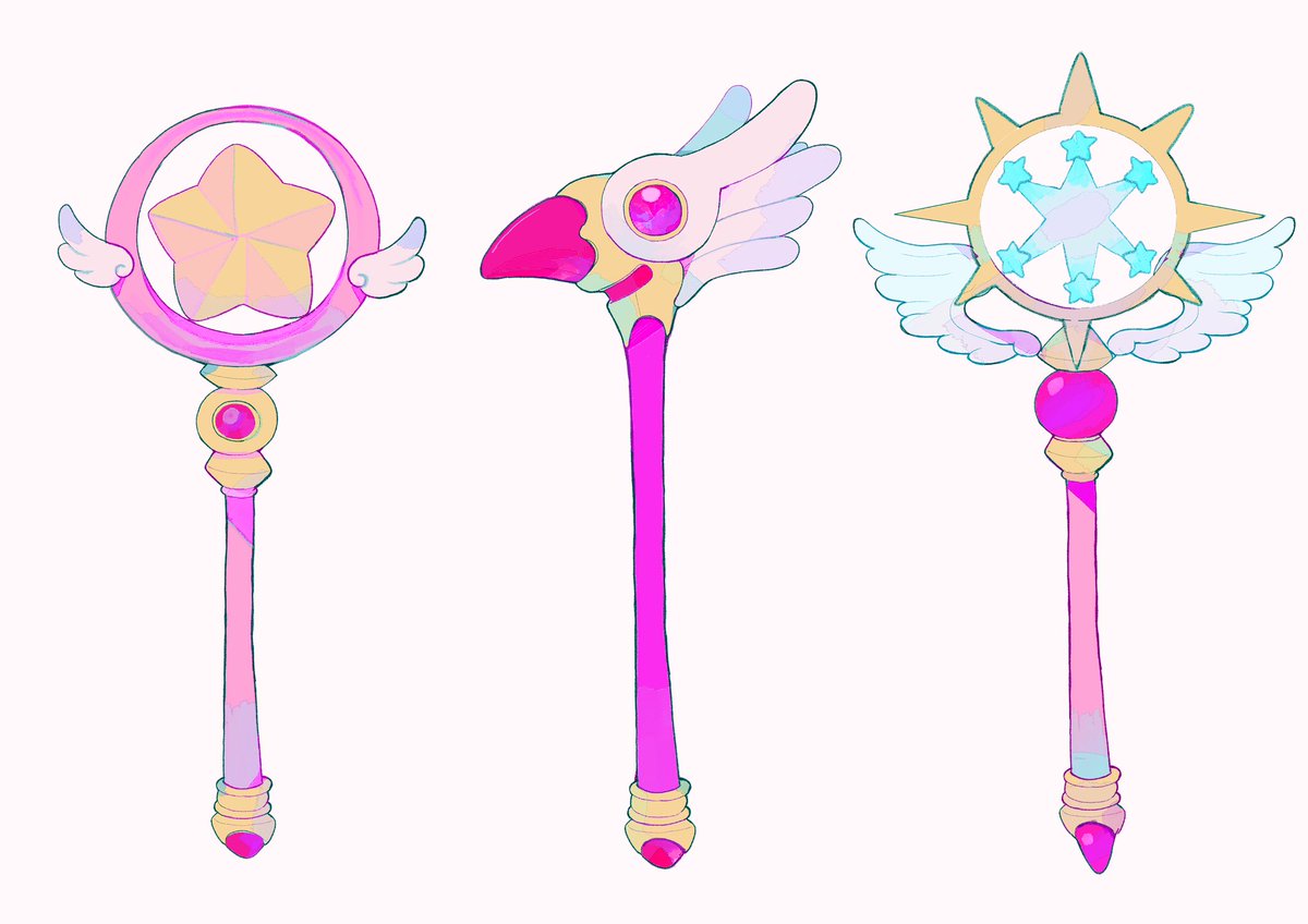 simple background white background wings pink eyes star (symbol) no humans magical girl  illustration images