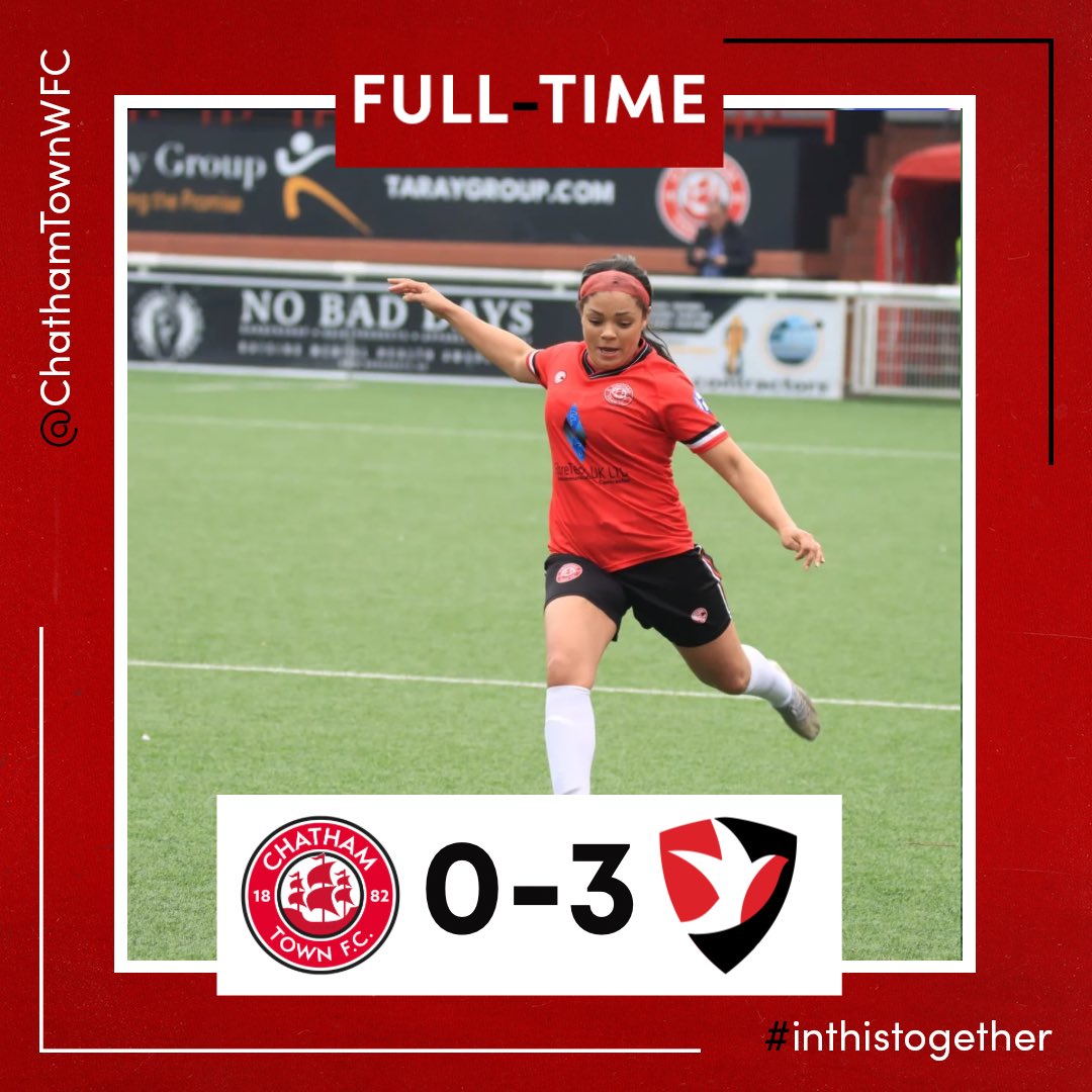 FULL-TIME. It ends in defeat this afternoon here at The Bauvill Stadium. 🔴 0-3 🟢 🔴⚪️⚫️ #UpTheChats | #InThisTogether