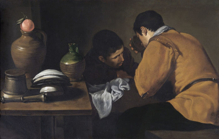 Deux hommes mangeant à une humble table (vers 1620) de Diego Velázquez (1599-1660)

Wellington collection à Apsley House #Londres @ApsleyHouse