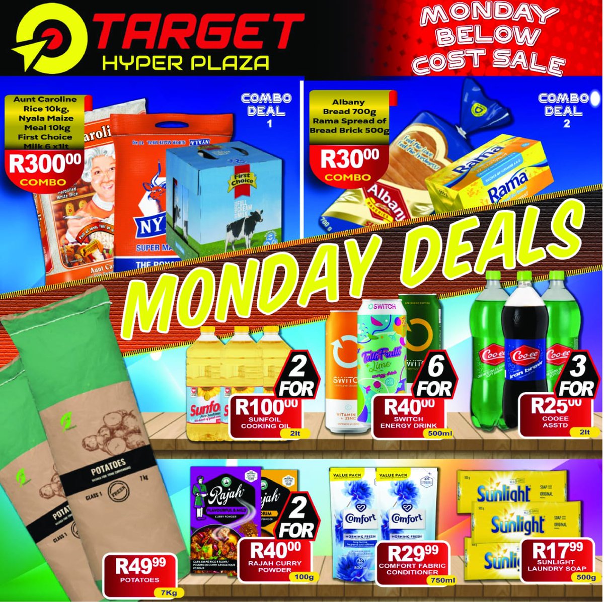 targethyper's tweet photo. 🎯🌿 Monday Deals 🌿🎯 
Like, Comment &amp; Share our Post &amp; YOU could win a R500 shopping voucher.
Join our whatsapp group on 0797607897 

🎯 Promotion Valid on 01/04/2024 only!
🎯 congratulations to our share &amp; win post voucher winners &amp; our in-store winner https://t.co/eYjswschzk