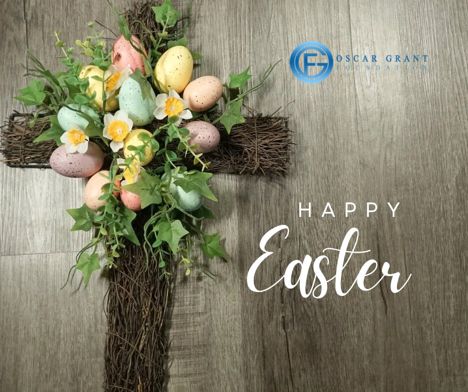"🌟✝️ Happy Easter from the Oscar Grant Foundation! 🕊️🌷 May this special day bring you blessings of faith, hope, and love. Wishing you a joyful Easter filled with peace and renewal. #HappyEaster #OscarGrantFoundation #EasterSunday"