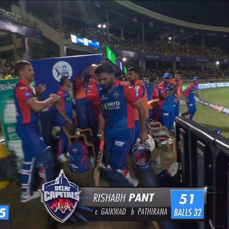 28th March - Rishabh Pant in disappointment and anger smashed the hoardings.

31st March - Rishabh Pant gets a standing ovation from the crowd for his marvelous fifty.