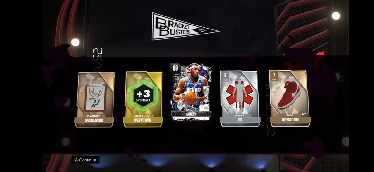 ChrisLaryea5's tweet photo. @LethalPasquale I got Jaylen Brown from the Ascension and DM Carmelo from a regular Bracket Busters pack https://t.co/JxXJ1FvyCv