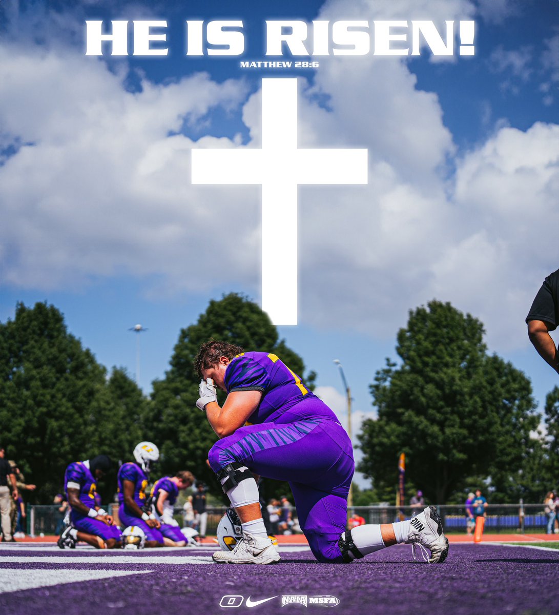 “He is not here: for He is risen, as He said…” - Matthew 28:6 Happy Easter from ONAZ football!