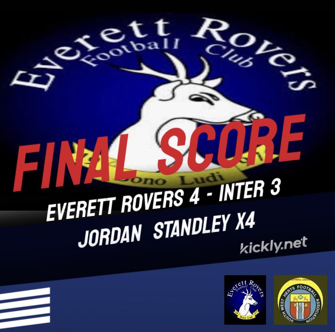 3 more points this morning after playing for 70mins with 10 men - 4 well worked goals had us 4-1 up but a mistake and a great strike made it closer than necessary - thanks to everyone who came down and supported the teams @everettrovers