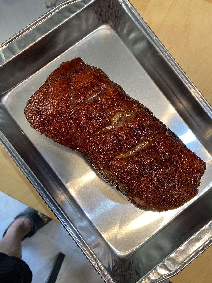 How it started vs how it ended up. Boston pork shoulder for Easter 2024