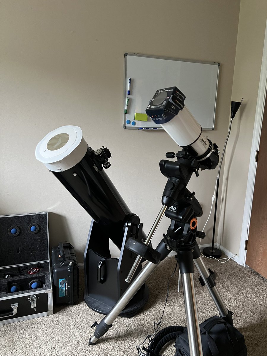 RezaABaf's tweet photo. All set for the upcoming solar eclipse. https://t.co/xv4hKRx0Zb