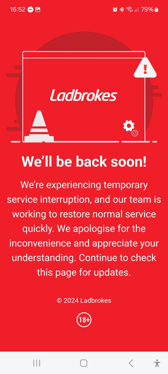 Avoid this app, absolutely shocking service, always goes down either mid Saturday or mid Sundayafter you've put your footy bets on..cash in, having a laugh!!! <a href="/Ladbrokes/">Ladbrokes</a>