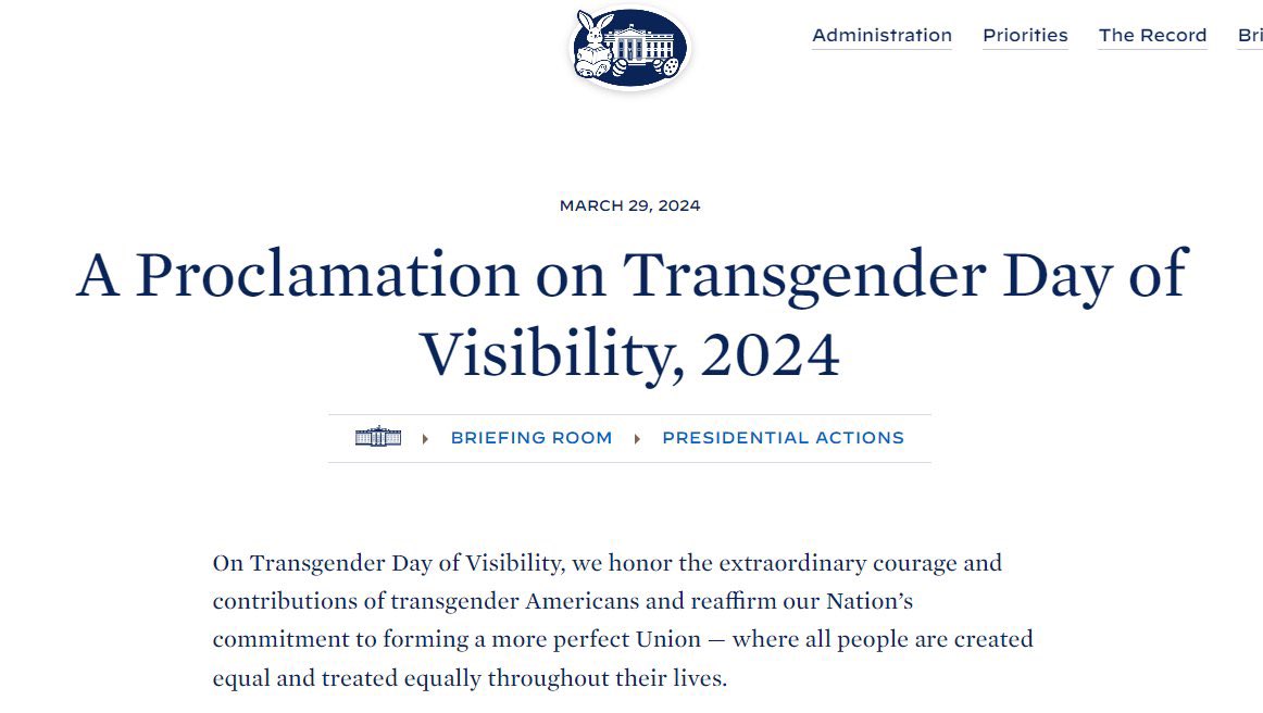 emeriticus's tweet photo. Biden made Holy Week about transgenderism; Trump made it about himself. Both are cringe and disrespectful. Please try to be normal today. https://t.co/JITYTZO7c2