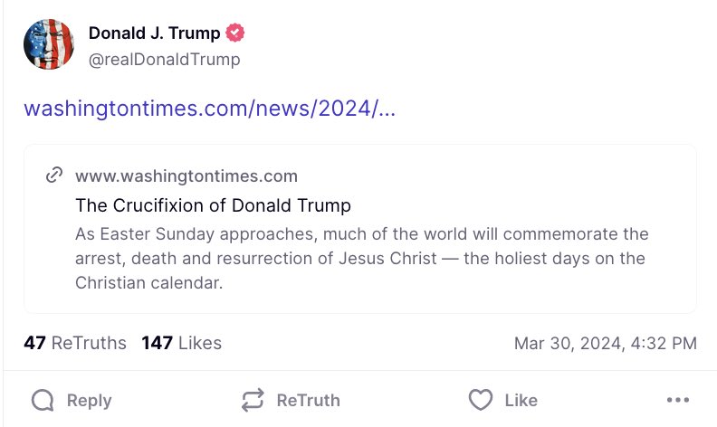 emeriticus's tweet photo. Biden made Holy Week about transgenderism; Trump made it about himself. Both are cringe and disrespectful. Please try to be normal today. https://t.co/JITYTZO7c2