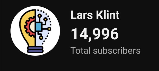 Who will be the 15,000th subscriber? 🤔 youtube.com/@LarsKlintTech