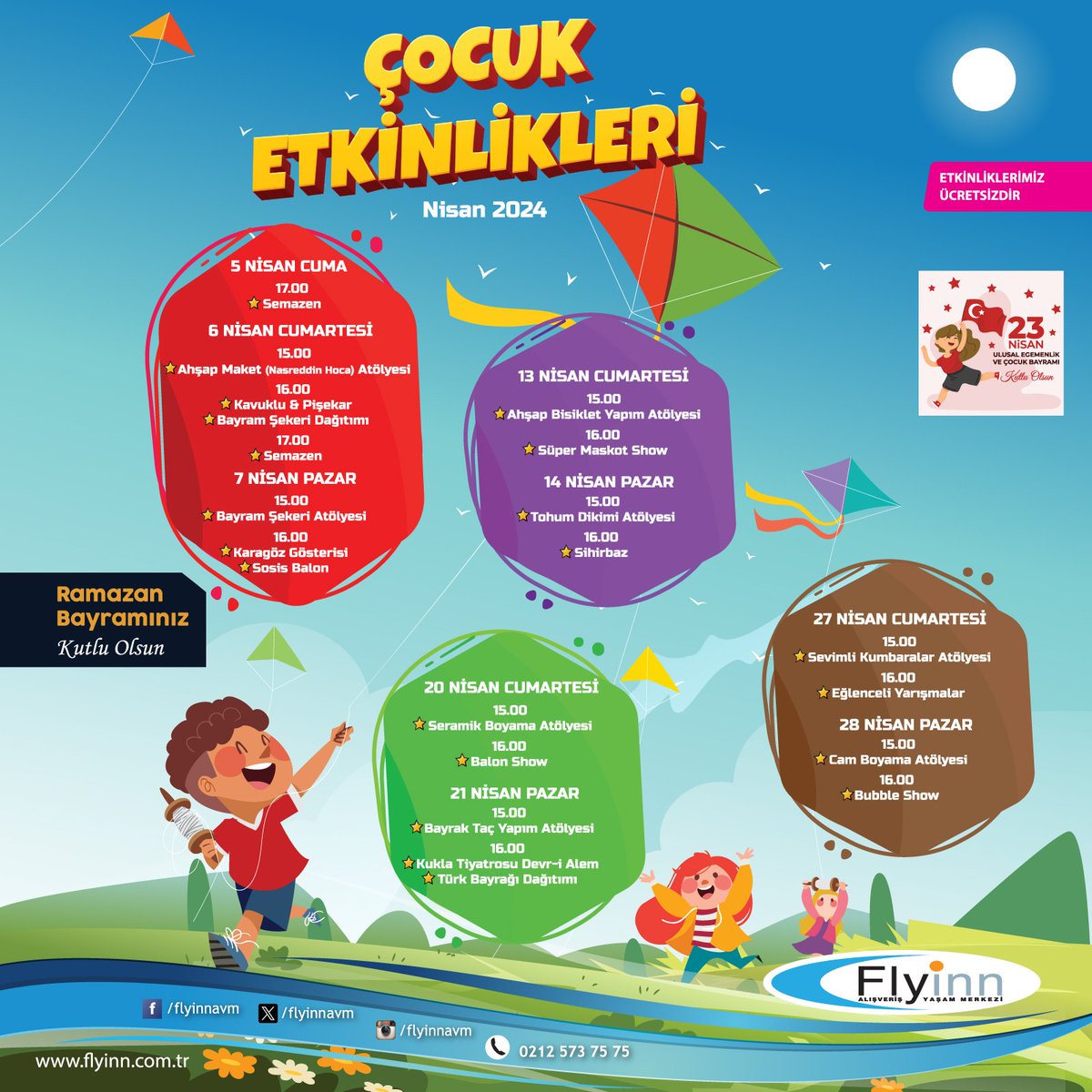flyinnavm's tweet photo. Flyinn AVM'de eğlence devam ediyorrr 🥳Birbirinden güzel etkinliklerimiz ile minik misafirlerimizi haftasonu Flyinn'e bekliyoruzz🎉🎈🎊
#flyinn #flyinnavm #cinefly
#florya #eğlence #çocuktiyatrosu
#jonglör #pamukşeker #bubbleshow
#kukla #illüzyon #animatör #puzzle
#ahşapboyama https://t.co/DwTc1L5Nrm