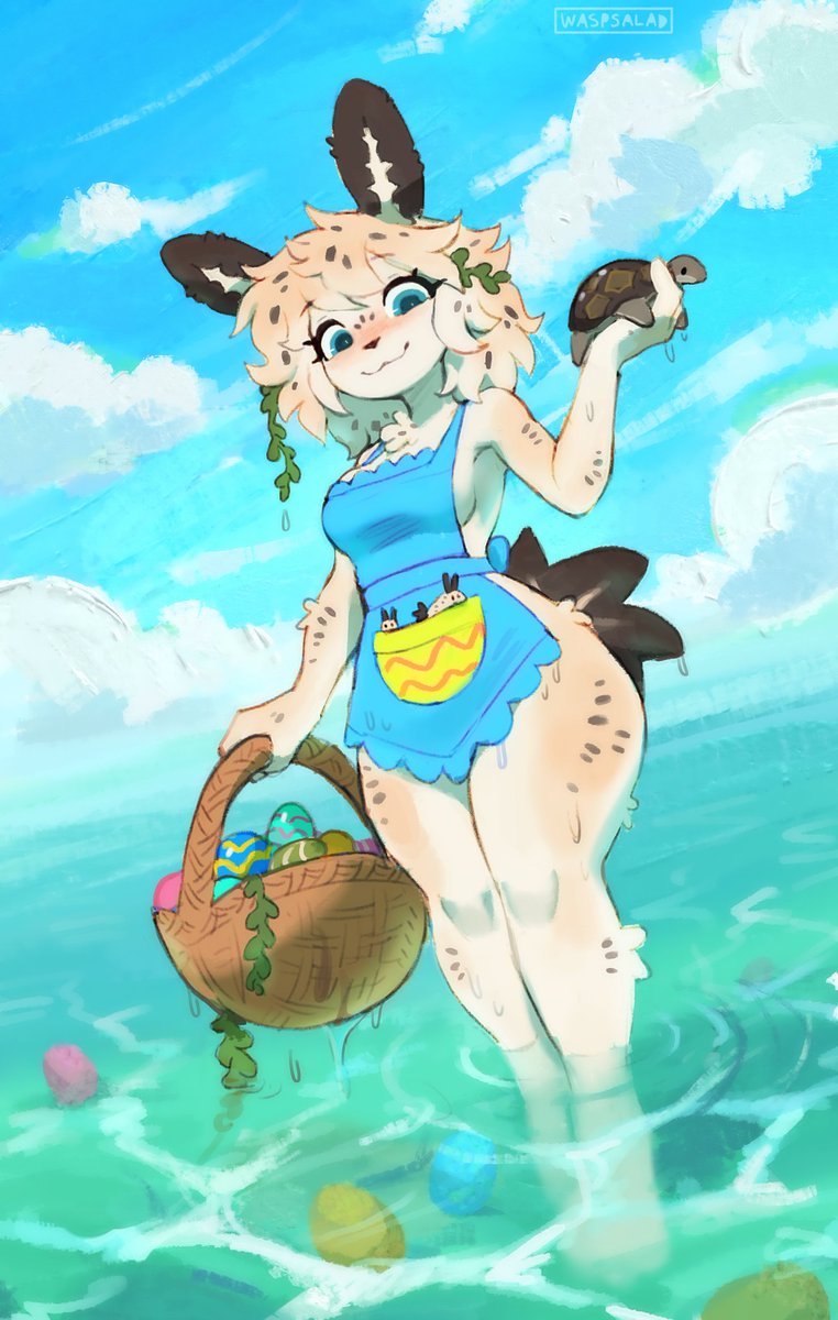 a sea easter bunny.. seaster bunny? it's quite a mess sorry, i hope you'll still accept it🙏