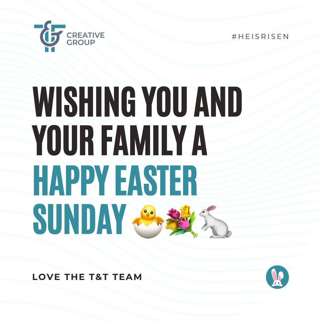 On behalf of the entire T&T team, we’d like to wish you and your family a happy Easter Sunday full of love and family 🐣💐🐇 We are so thankful for everyone in our community to help us in our mission of giving back, we couldn’t do this without you 💙 #EasterSunday #HeIsRisen