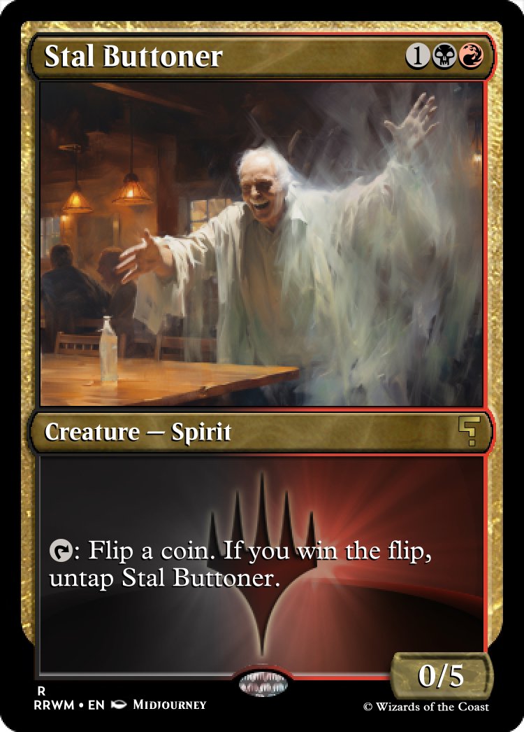 Stal Buttoner, submission by <a href="/cocoamix86/">CocoaMix</a> 
#MagicTheGathering #AiArtwork