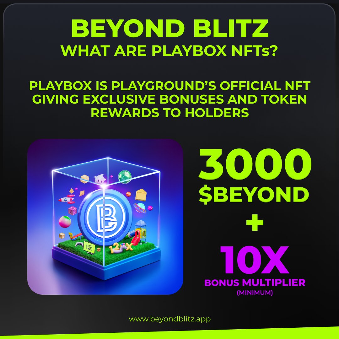 Our PlayBox NFTs offer insane multiplier! Minimum of 10X to maximum of 100X. Don't forget to sweep one up before you start farming! Get your PlayBox NFT: opensea.io/collection/pla…