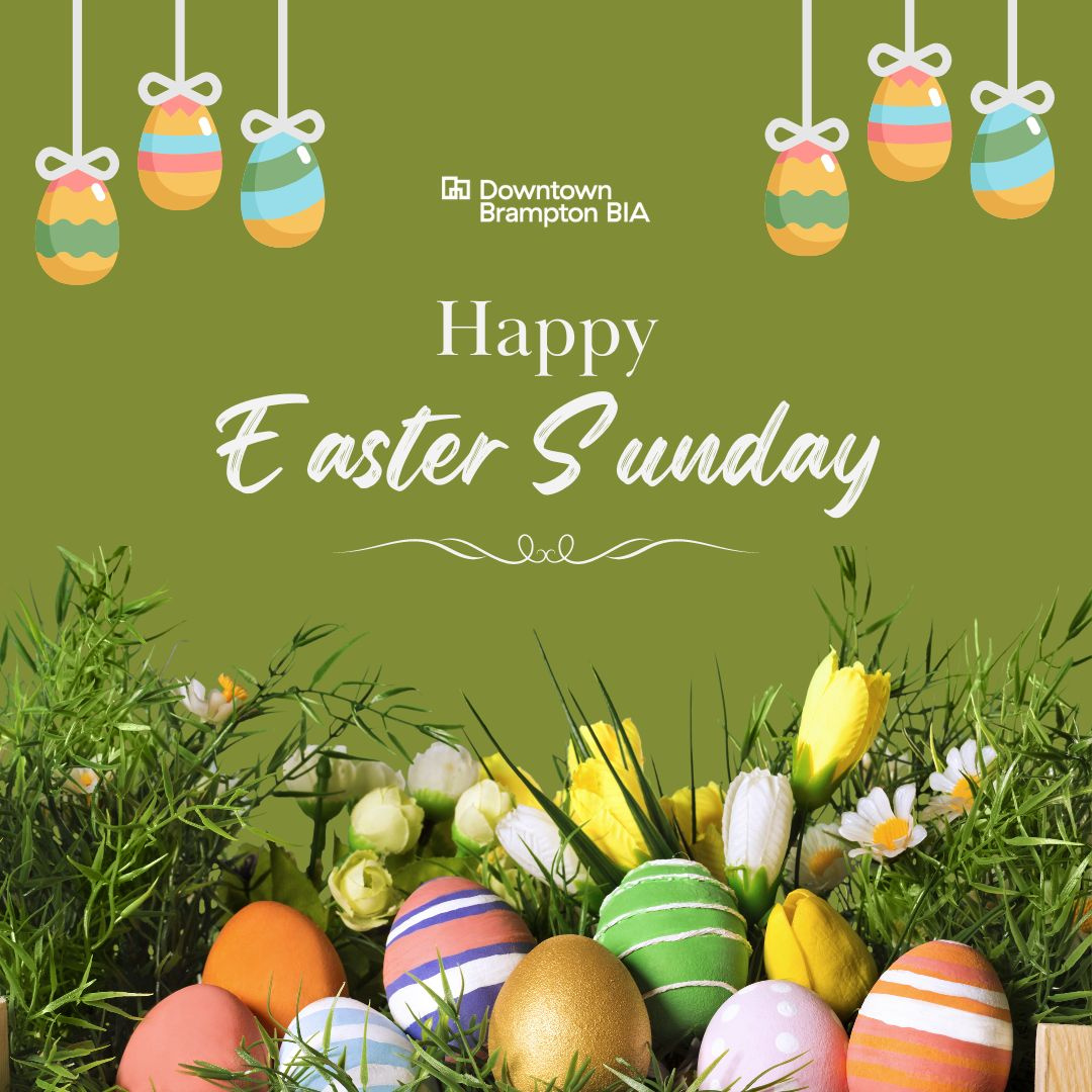 On behalf of the businesses in downtown Brampton, we wish you all a happy Easter Sunday! Comment below your Easter family traditions❤️ #downtownbrampton #brampton #explorepage #eastersunday #easter