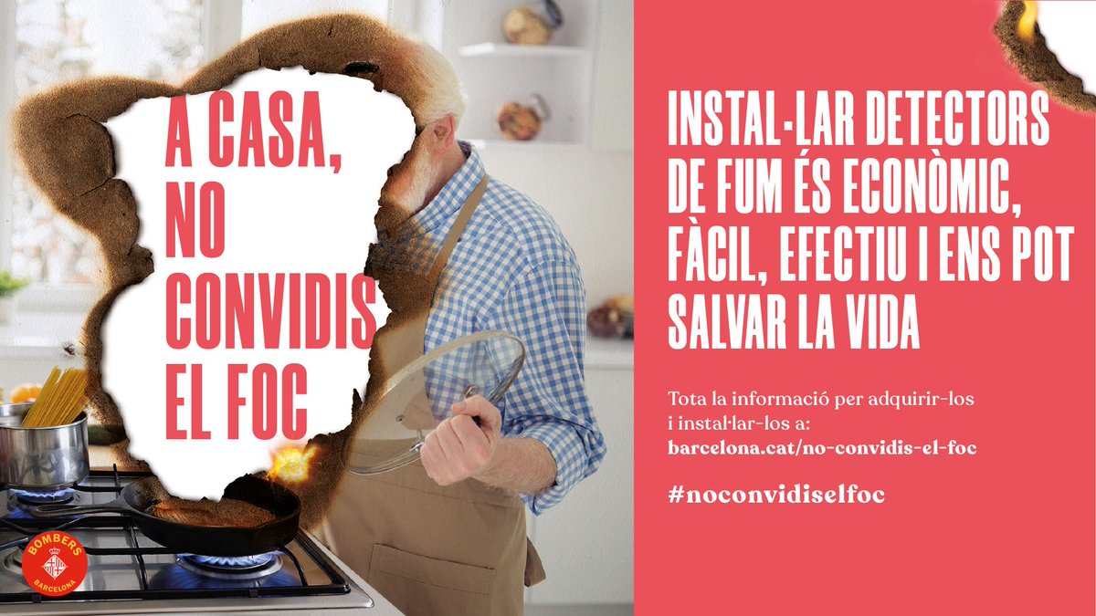 Per què recomanem la instal·lació de detectors de fum?

💨 El fum és el perill principal dels incendis: la intoxicació per fum és el que genera més víctimes.

⚠️ Els detectors avisen acústicament de la presència de fum en una fase molt inicial i permeten actuar. #noconvidiselfoc