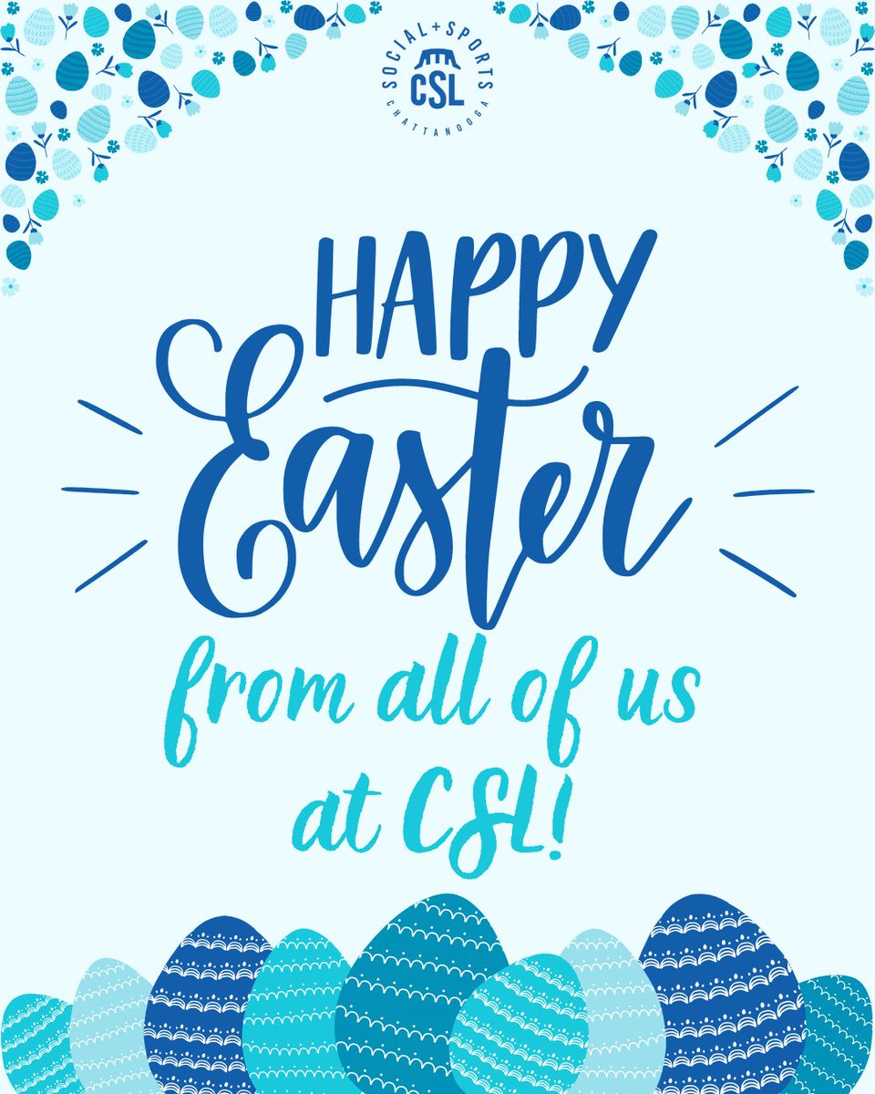 playchattsports's tweet photo. 🐣 Happy Easter, to all who celebrate, from all of us at CSL! https://t.co/zyWXK5zav3