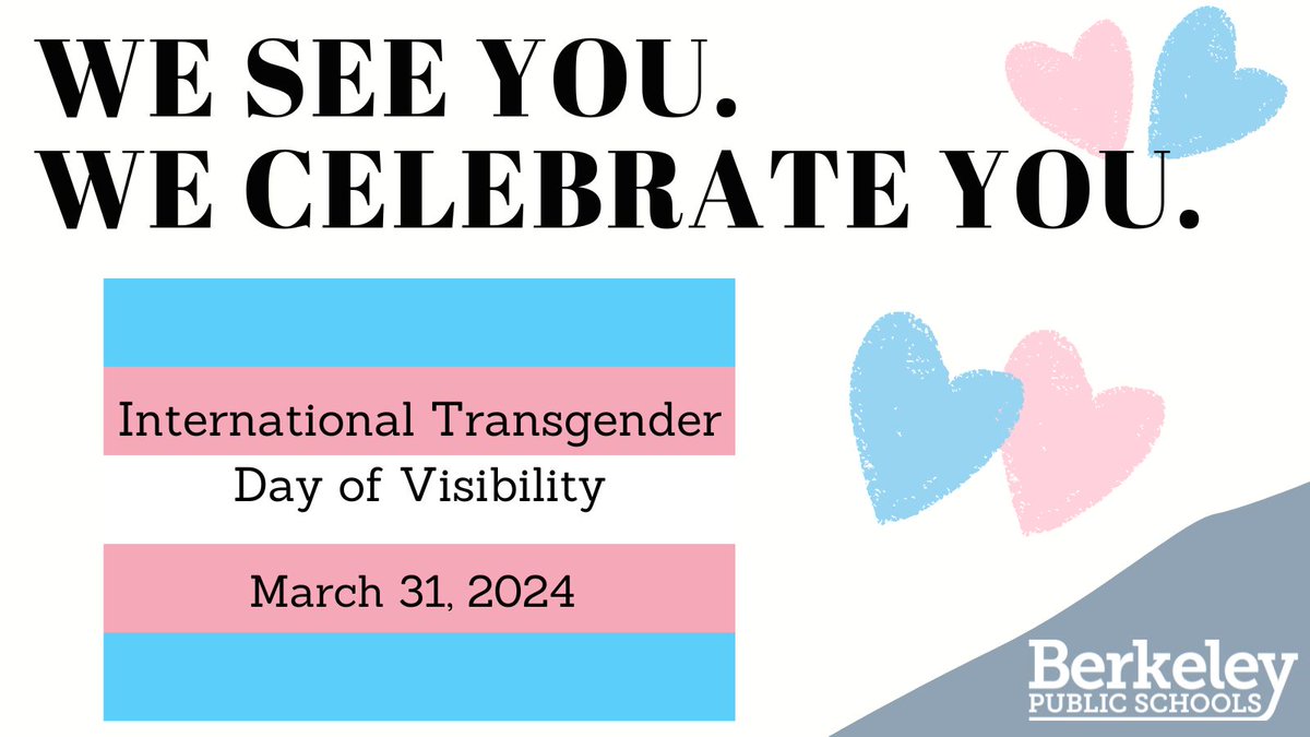 March 31 is International Transgender Day of Visibility. All members of our community deserve the ability to express themselves and live authentically in spaces that are safe, affirming, and free from stigma and discrimination.