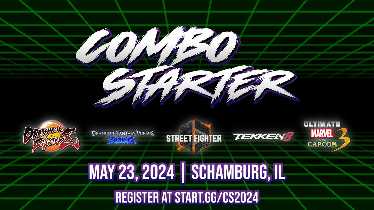 FrankieG7Chi's tweet image. Last year I ran a tournament close by CB and got 100+ people to show for DBFZ&Umvc3. Unfortunately the venue I ran it at shut down.
Looking for an alternative, I asked the hotel I work at, "Hey, can I host a gaming event here?" Not a problem!
I bring you guys "ComboStarter"!