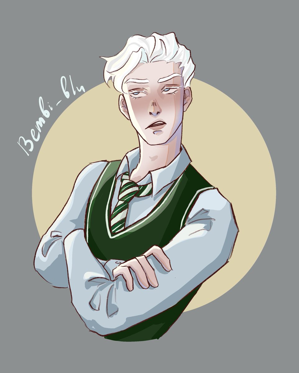 Malfoy with his displeased face 24/7#harrypotter #hpdm #drarry #draco #Procreate #dracomalfoy