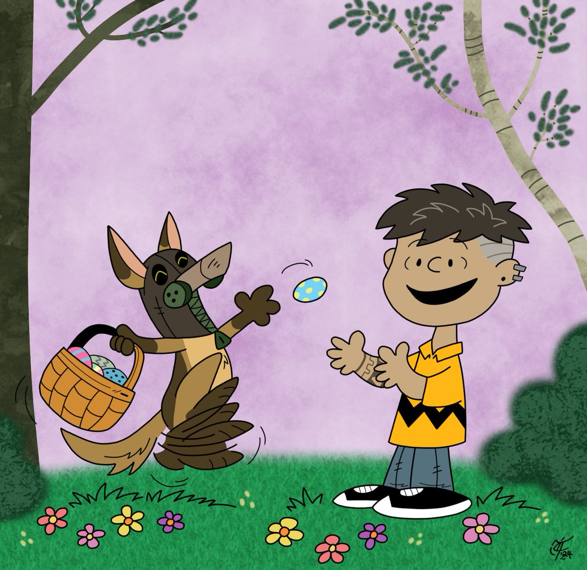 ScooterDoodles's tweet photo. Fritz and Mona in a little tribute to the 50th anniversary of "It's the Easter Beagle, Charlie Brown" πΎβ’οΈπ°π₯ππ #FR1T2 #kriegshund #MonaCollodi #ItsTheEasterBeagleCharlieBrown #Peanuts #schulzstyle #goodgrief #oldschool #springtime #HappyEaster2024 https://t.co/V7uJo0nF7Q