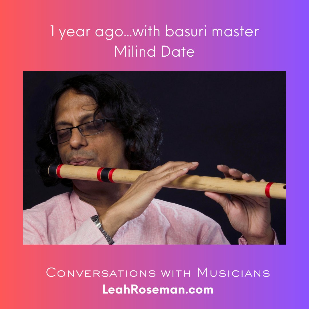 🎉1 year ago…with @milinddate The master bansuri player Milind Date joined me from his home in Pune, India, and played his flutes as well as shared his perspectives from his life in music. Milind spoke to me about his studies with the legendary Pandit Hariprasad Chaurasia, of…