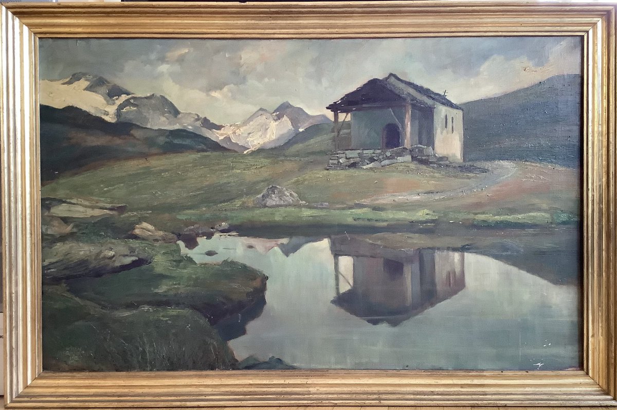 Balticblue1's tweet photo. Bergeinsamkeit 1925 (108 x 67 cm)
Willy #MERNSINGER
*1898 #Stuttgart - 1971 #Beckenried #Nidwalden
Studium #AkademieMünchen bei #Jank #vonMarr #vonStuck, ab 1927 dauerhaft in der #Schweiz. #Porträt #Landschaft #Wandmalerei #Druckgrafik https://t.co/4L05OvSbJU