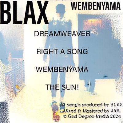 The_God_Degree's tweet photo. BLAX - WEMBENYAMA

THE GAME STARTS AT MIDNIGHT

PULL UP AND BUY THE AUDIO CASSETTE TAPE TOO.

All tracks produced by BLAX

Mixed and mastered by Reason @4AR_Mix 

Presented to you by the good folks of

GOD DEGREE MEDIA ©️

https://t.co/1w1TTgMk2j https://t.co/xqC1wqXpQI