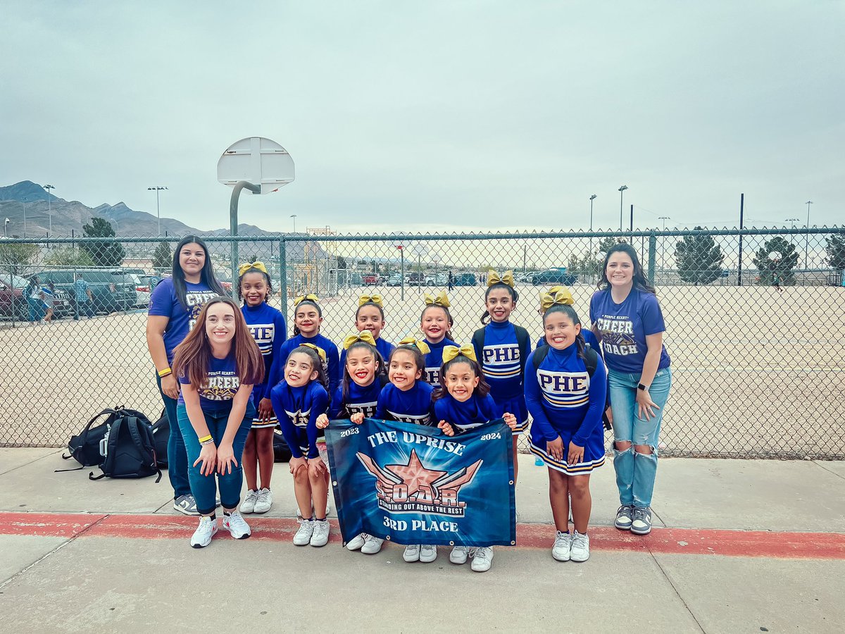 heychristinah's tweet photo. @PHE_Cheer Left it all on the mat yesterday! Our final competition of the season was our best. ✨Bonus was getting to see one of my Second Grade babies at the competition! #leftitonthemat #elementarycheer @PurpleHeart_ES https://t.co/suvn6zRacK