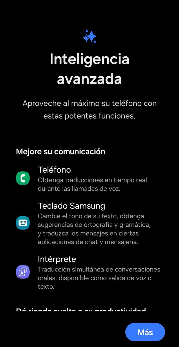 Realmente la actualización de #OneUI6.1 en los dispositivos Samsung, parece del futuro: 
Traducción simultánea en llamadas, además de IA en imágenes y vídeos.
habrá que probarle..