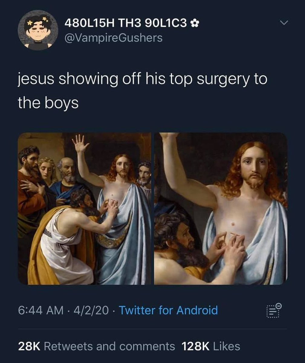 EliErlick's tweet photo. Happy Transgender Day of Easter! He has risen! https://t.co/ISXIlV00uK