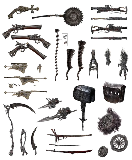 Concept art | Bloodborne - Weapons 