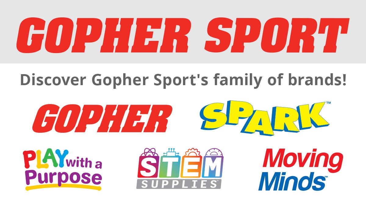 Gopher Sport is a family of brands dedicated to serving organizations in the fields of physical education, athletics, fitness, early childhood, and STEM. Follow all of our brands: @GopherSport @SPARKPhysEd @PWAPonline @stemsuppliesco @movingmindsco
