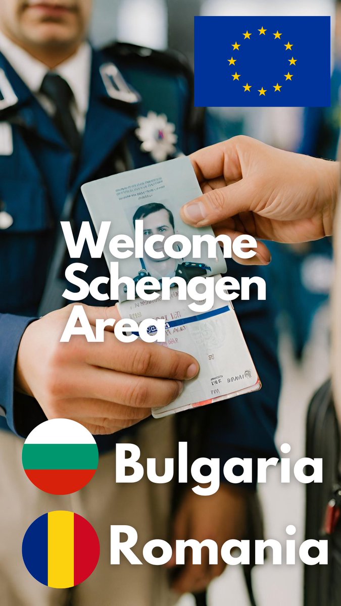 Interdocpol's tweet photo. 🇷🇴Rumanía y 🇧🇬Bulgaria se unen al espacio Schengen en 2024, simplificando los controles fronterizos para quienes lleguen por aire o mar desde otros países de la zona. Sus fronteras pasan a ser "frontera exterior" Schengen 🇪🇺
🌍✈️ #EuropewithoutBorders
https://t.co/olWratmoga https://t.co/6w6eeNlhNx