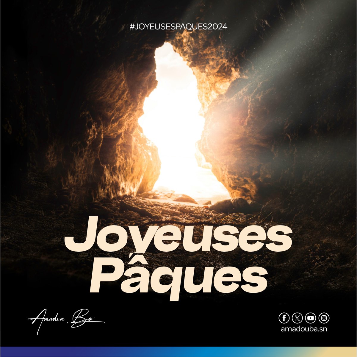 amadou_ba_'s tweet photo. Joyeuses Pâques à toute la Communauté chrétienne qui célèbre la résurrection du Christ.
Que cette belle fête nous apporte joie, paix et prospérité.
#kebetu #senegal #paques2024 #amadouba https://t.co/xymaoUUHMT