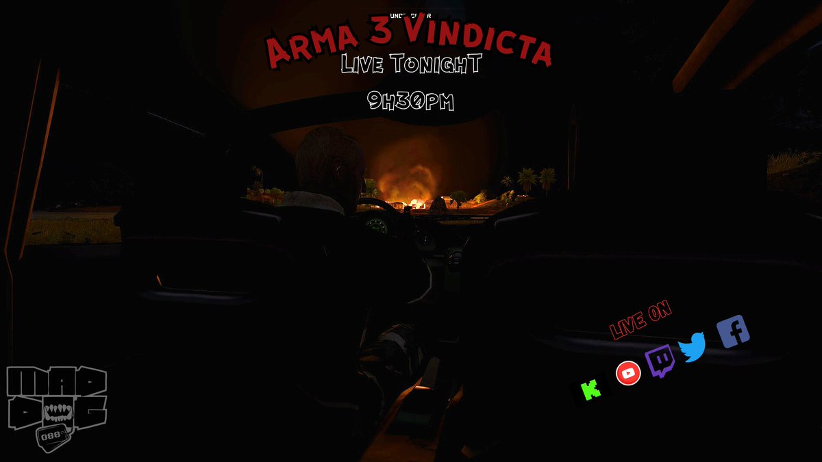 My work week is done. So I get to play and stream for a few days. Tonight #arma3 Vindicta.

Live on 
Twitch.tv/maddog088
youtube.com/@Maddog88
kick.com/maddog088
right here on #twitterlive