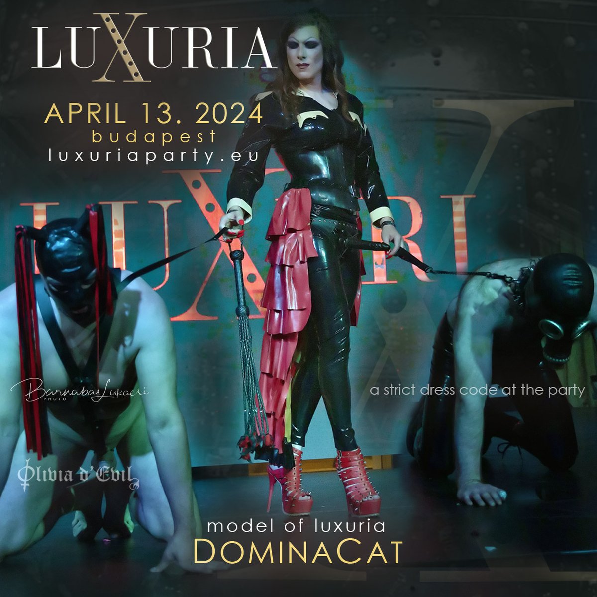 Luxuria Party, 13/04/2024
💋 Model * DominaCat * <a href="/olivia/">olivia clare</a>.d.evil
💥💥💥
Tickets: bit.ly/luxuria-ticket…
Dresscode: bit.ly/luxuria-ball-d…
💥💥💥
💋 THE CRAZIEST PARTY OF THE YEAR * magical, extreme, lush and free world